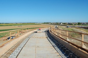The new I-80 bike and pedestrian bridges.