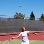 Julia Fagundes, 16, a junior from Brazil also plays on the school's tennis team.