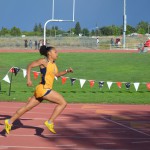 Inderkum High School senior Mariah Burke competing in the 400-meter dash at the Sac-Joaquin Section Division II/III championships at Bella Vista High School in Fair Oaks on May 23. / Courtesy Photo