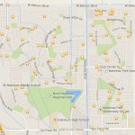Map where residents said the plane flew low overhead and, in some cases, reportedly sprayed homes. / NatomasBuzz.com