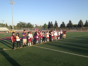 Natomas High girls soccer team on Senior Night.