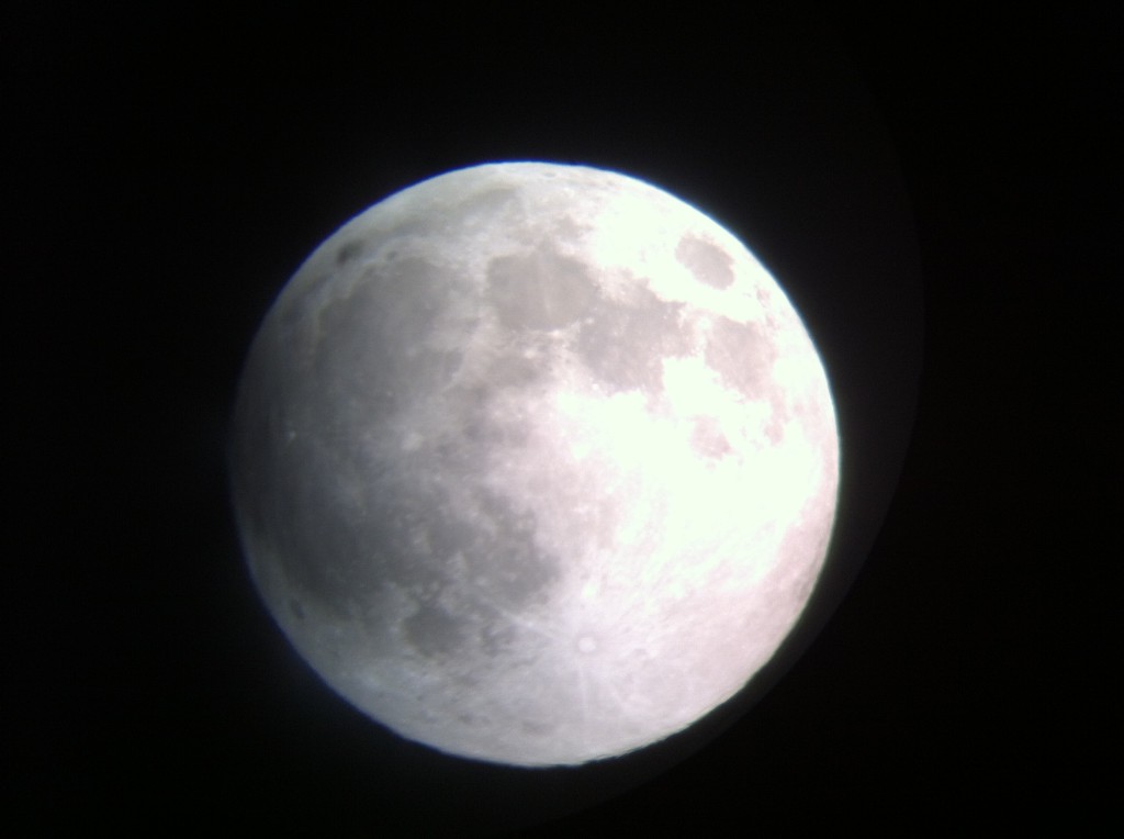 Taken with an iPhone through a telescope from Rockmont Circle. / Photo by Tony Perez