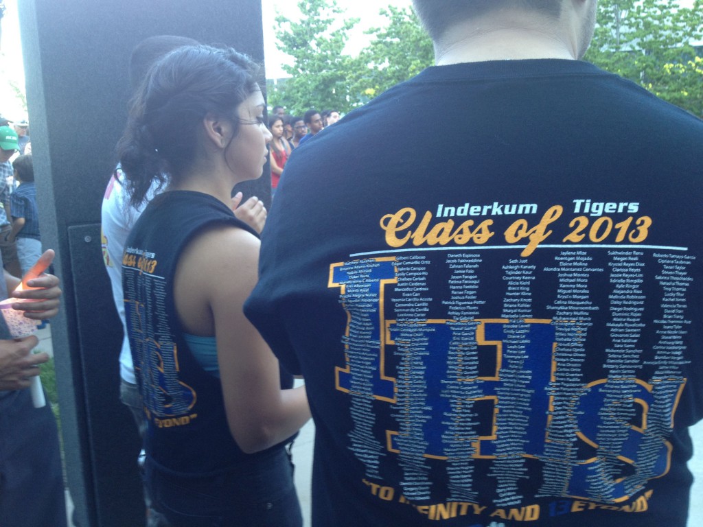 Recent grads returned to the Inderkum campus to remember Dylan Akins.