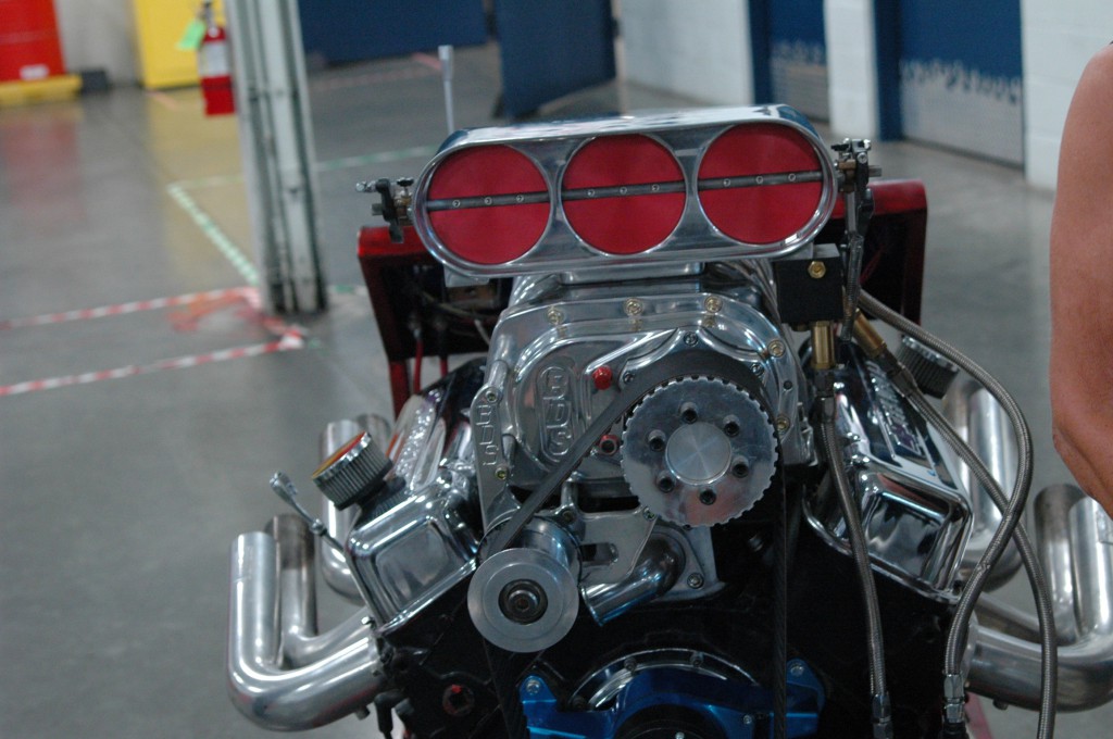 The donated Chevy big-block 454-cubic inch engine. / Photo by Jeremiah McWright