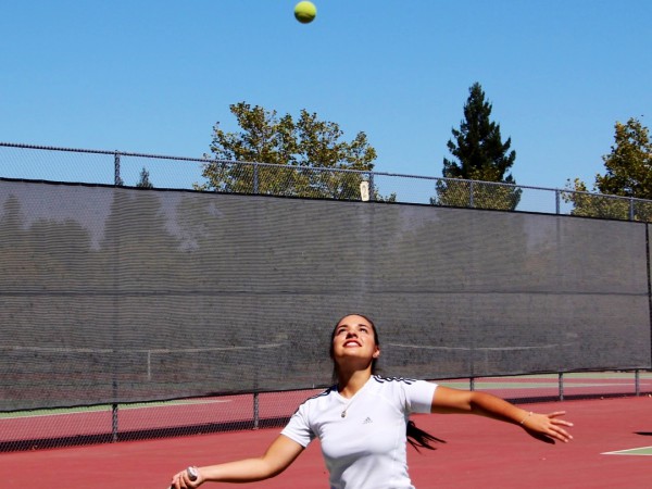 Julia Fagundes, 16, a junior from Brazil also plays on the school's tennis team.