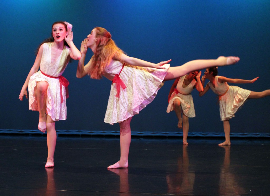 Haley Finerman (left) and Rachel Finerman perform during the 2012 Winter Dance Celebration.