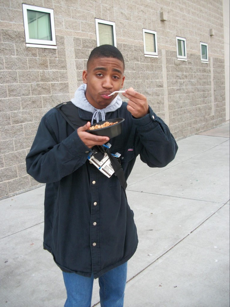Inderkum junior Montel Ward enjoys the free meals from the new Supper Program every day. / Photo: V. Carrillo