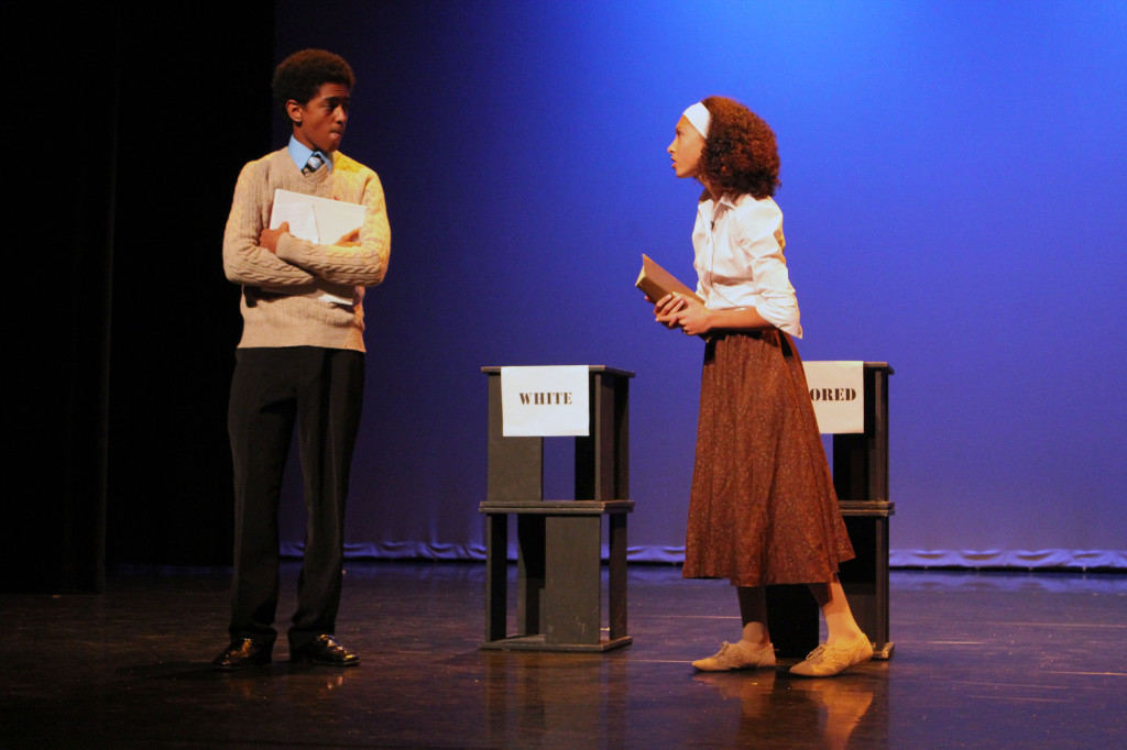 Zalalem Berhanu and Karmyn Rivera perform a scene. 