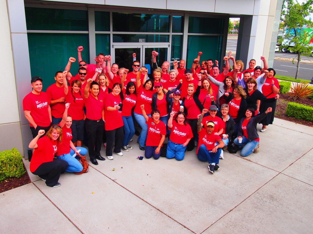 Keller Williams Realty associates from Natomas ready for RED Day.