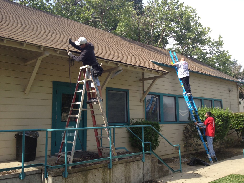 They cleaned, repaired and replaced gutters throughout the property.