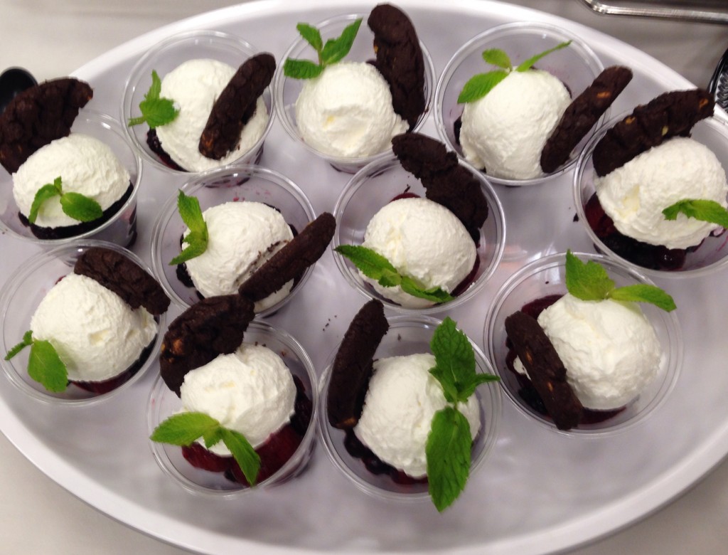 Wild berries and lemon cream frosted fresh-baked cookies.