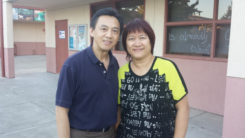 "I am exercising my right to vote. There were many measures on ballot that I wanted to vote on". Words from Brian Fong. With him is Maggie Lo.