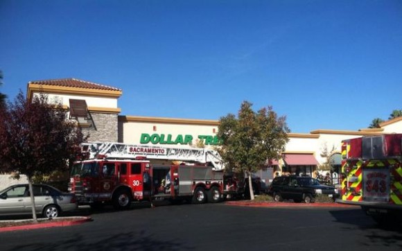 Sacramento Fire responds to blaze at Dollar Tree in Natomas. / Photo: SacFire