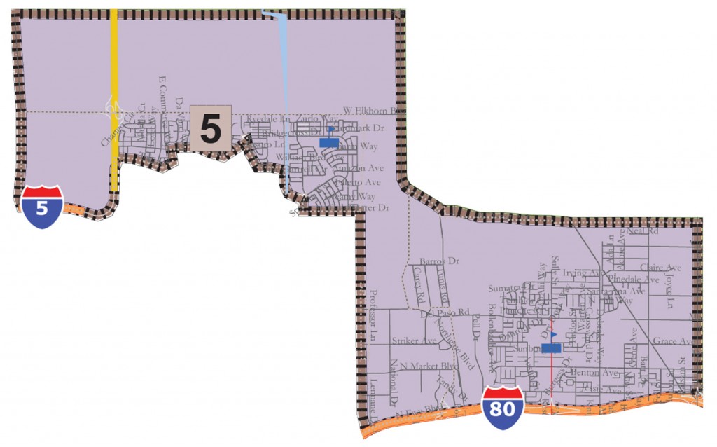 The area represented by Twin Rivers Unified Scho