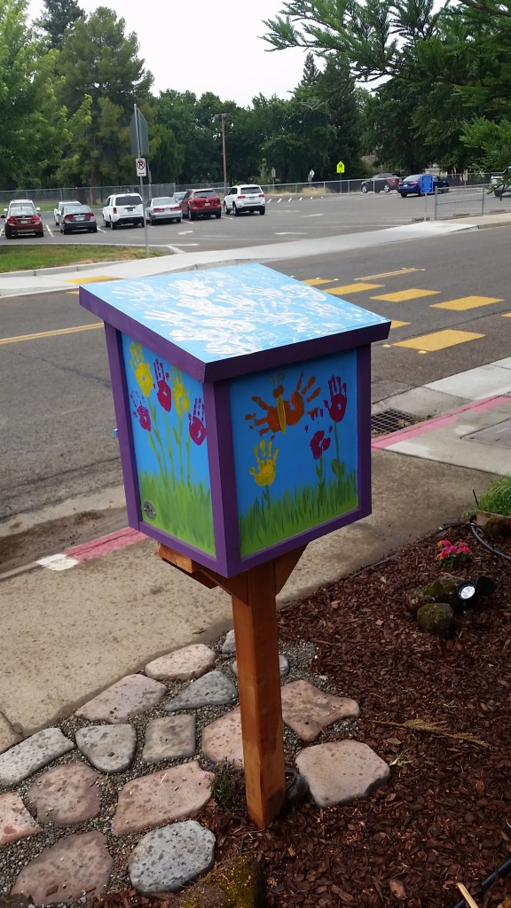 The first Free Little Library is located near Jefferson Elementary School in Natomas. / Photo: R. Dwyer-Voss