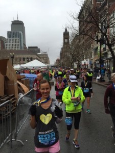 Melissa after running the Boston Marathon earlier this year. / Courtesy Photo