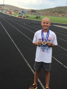 Jack Butler after his 3000m win in Reno earlier this month. / Courtesy Photo