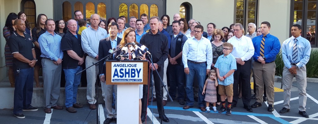 Angelique Ashby announces her candidacy for Sacramento city mayor. / Photo: M. Laver