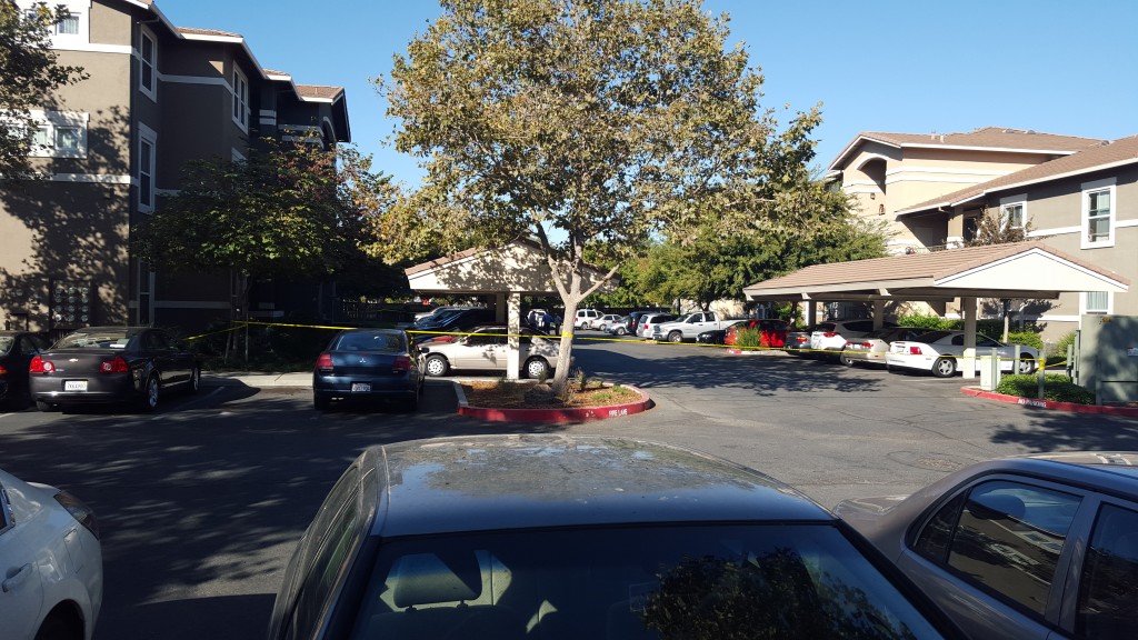 Crime Scene Investigators on the scene at Natomas Park Apartments. / Photo: Marc Laver