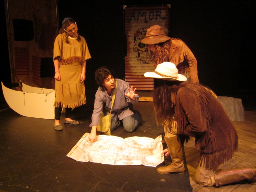 Juan Jose advising Lewis Clark while Sacagawea looks on. / Photo: S. Thomas