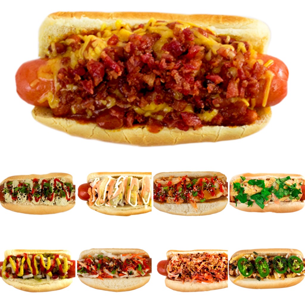 Gourmet fusion dogs which range from Kyoto Fire to Houston Honcho. / Photo: Umai 