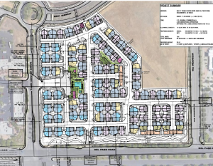 Map of duplexes and houses for location