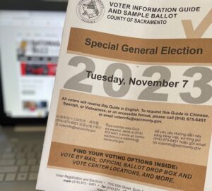 Photo of special election ballot