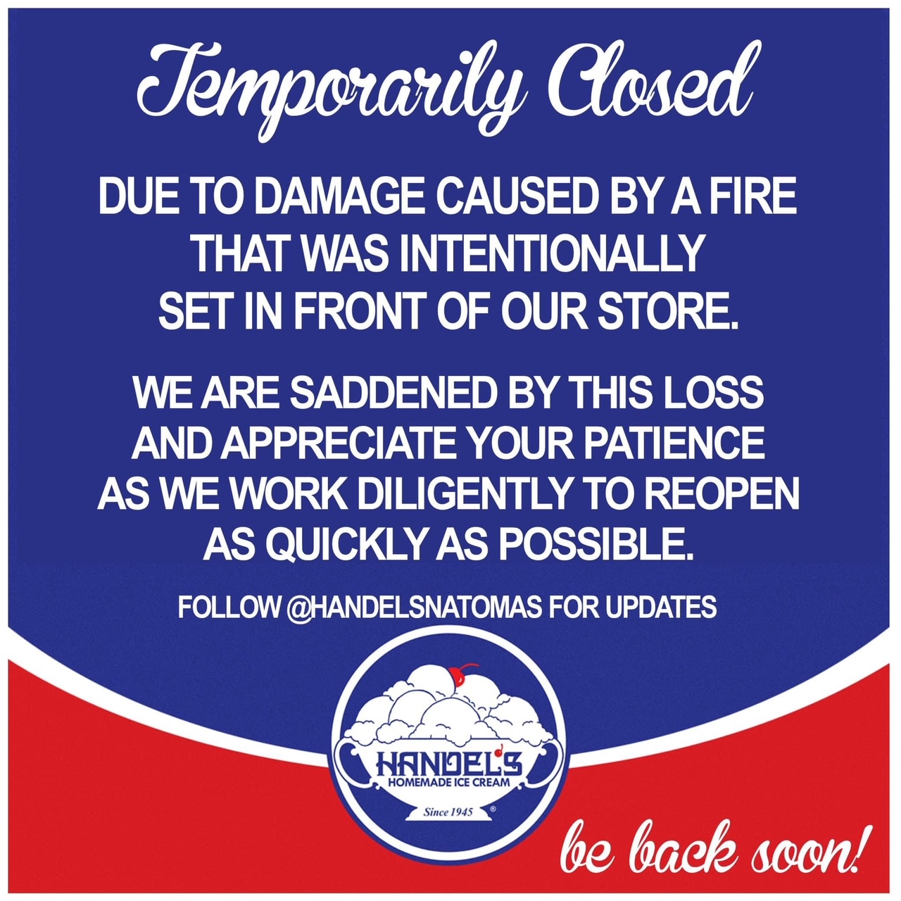 Handel’s to Reopen after Arson Fire The Natomas Buzz